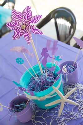 Island Parties - Mermaid Party - Table Centerpieces