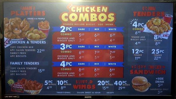 Krispy Krunchy Chicken Menu (Open Weekdays)