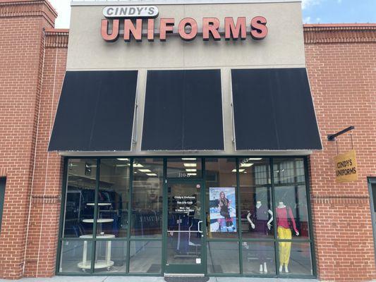 Store Front of Cindy's Uniforms