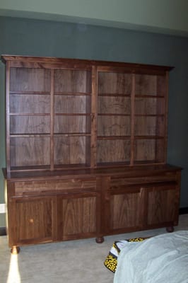 Walnut Hutch with bunn feet