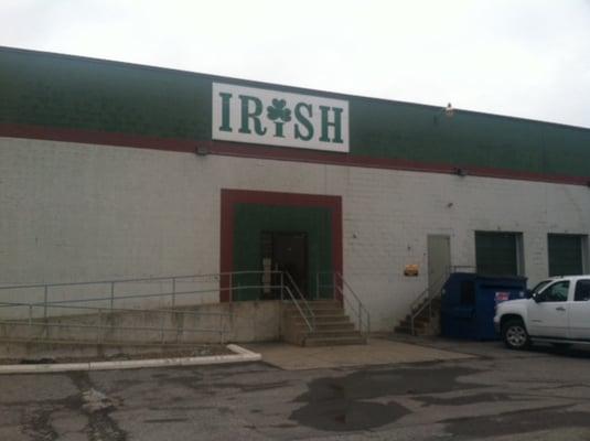 Customer entrance for Irish Carbonic 1444 Clinton near Bailey in the back of the Niagara Frontier Food Terminal