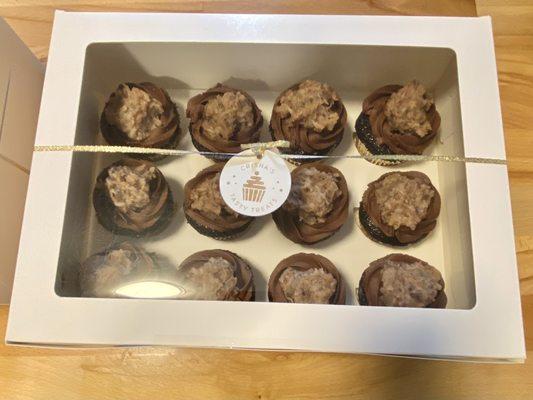 German Chocolate Empress Cupcakes