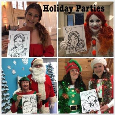 Caricatures are fun for Holiday parties