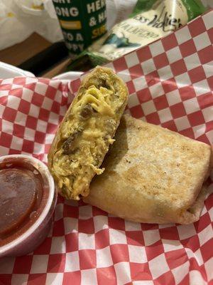 Breakfast sausage burrito