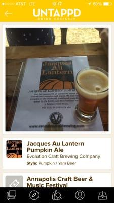 I love fall time because this is when you start seeing the Pumpkin Ale. .