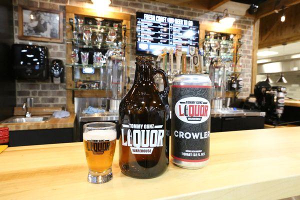 Sample before you buy and get a growler or crowler to go!