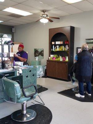 4 stylist, walk ins welcome,colors,perms,cuts all the newest styles, come on in and check us out Cant wait to meet you.