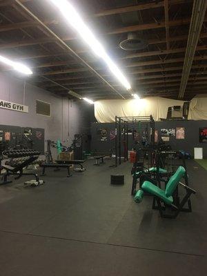 View from the front desk of the main workout area