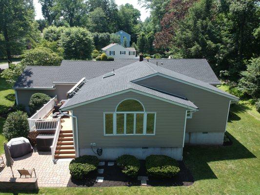 Another view of this beautiful home sporting its new roof and siding