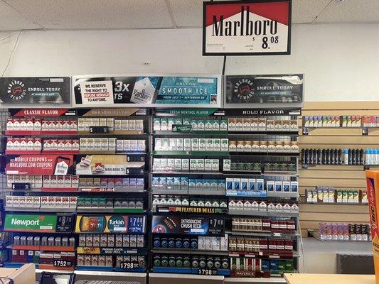 Great cigarette selection!!!