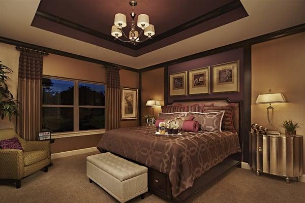 Master Bedroom at the Legacy of Farmington Hills model