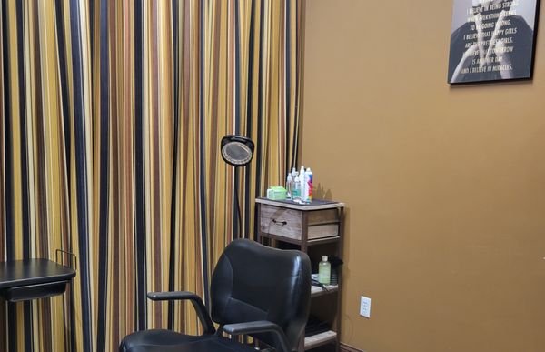 Private Rooms for alternative hair services.