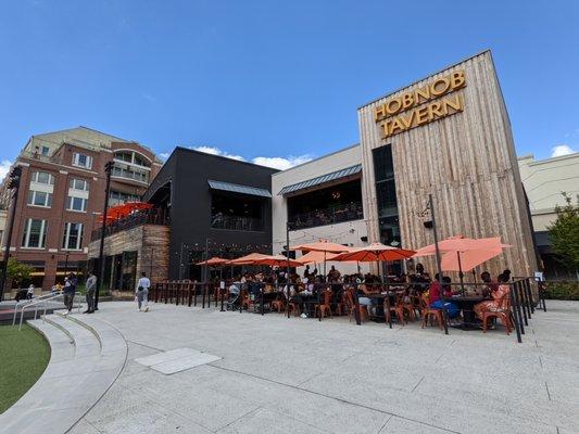 Outside HOBNOB Neighborhood Tavern - Atlantic Station. Patio.