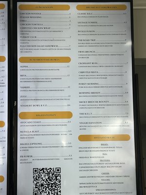 Food menu