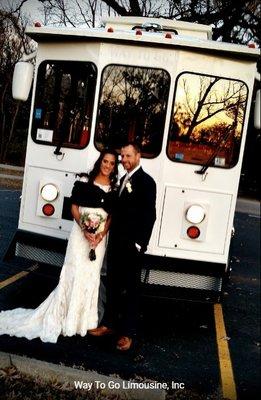 White Trolley Bus Rental - Way To Go Limousine Chicago 855-791-LIMO.