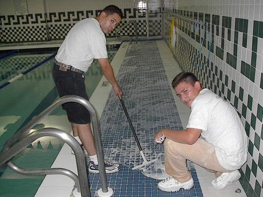 Our trained technicians can transform your old, stained tile and grout to like new condition...