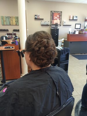 My hair up-do for wedding.