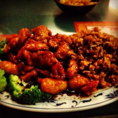 Peking Chicken in all it's glory. Yum