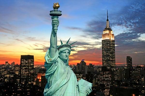 New York City Skyline with Statue of Liberty - Simon Goldenberg PLLC