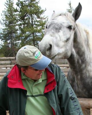 Steve just horsing around!