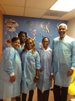 Staff photo from the left: Ms. Minor, Ms. Easterling,Ms. Tibbs, Dr. Pearson, Dr. Thompson.