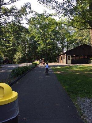 Biking to park store