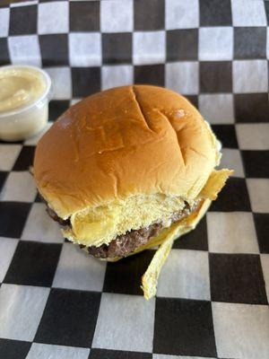 Teeny tiny burger meal