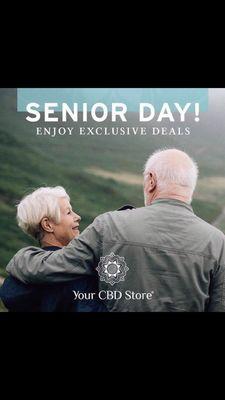 Senior Day's are the first Saturday of each month! Enjoy 15% Off entire purchase.