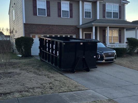 Dumpster seat and ready for use.