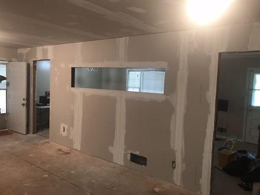 Drywall install