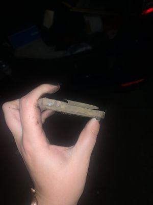 Front brake pad 4 - down to metal