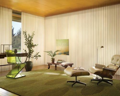 Hunter Douglas Luminette Privacy Sheers offer ultimate privacy and light control. Beautifully!