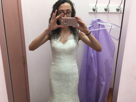 Wedding dress fits like a glove