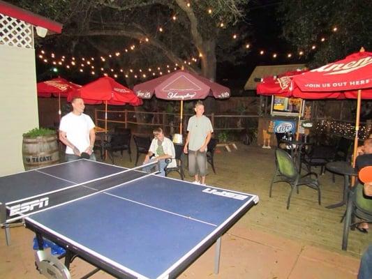 Ping-pong , corn hole anybody . Come enjoy us on the patio...