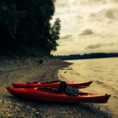 Kayaking on Lake Monroe.