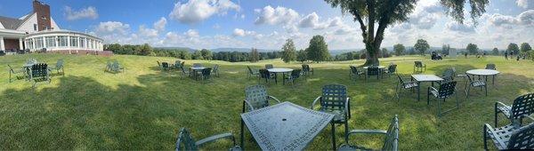 Gathering space near Fourth tee Sunnehanna CC