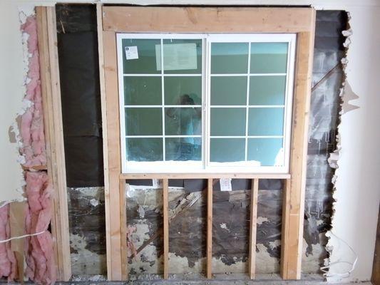 Window replacement and reframing