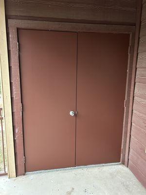 Brand new door and painted