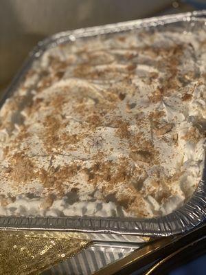 Banana pudding 
$35whole pan
$8 cup