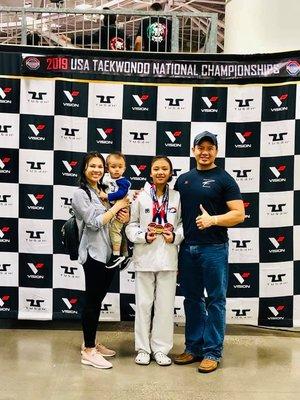 Gold and bronze medals from USA Taekwondo National Championships 2019