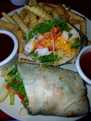 Shrimp wrap. I get it without any of the sauces they offer and have them put some on the side.