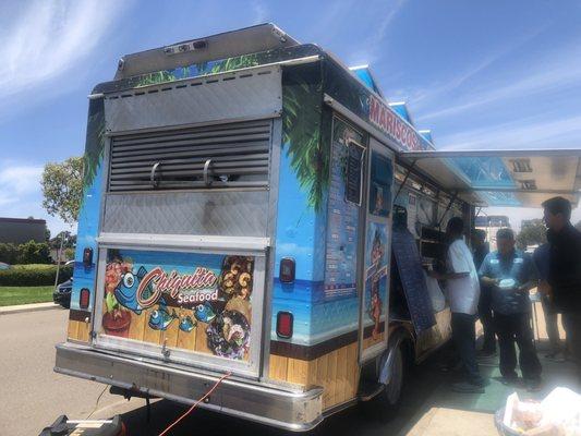 Mariscos truck curbside