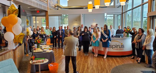 Board of Directors Chairman giving a speech during Grand Opening