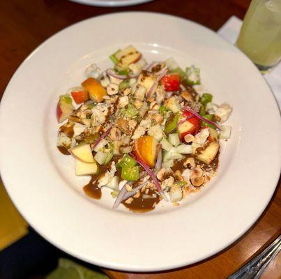 Pink Lady Apples w/ Celery, Fennel, Hazelnuts, Gorgonzola Dolce, Date-Balsamic Vinaigrette