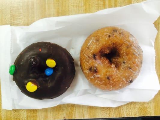 The left one wasn't so bad but the right (blueberry donut) was the best I've ever had!!!