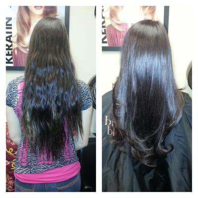 Single Process Color &  Haircut, Before & After.  Schedule online now at schedulicity.com