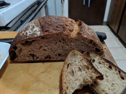 Whole wheat sourdough bread