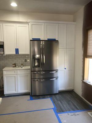 New layout with fridge and pantry moved