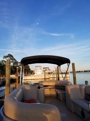 Part of the pontoon rental fleet