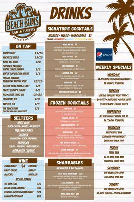 2023 Summer Drink Menu